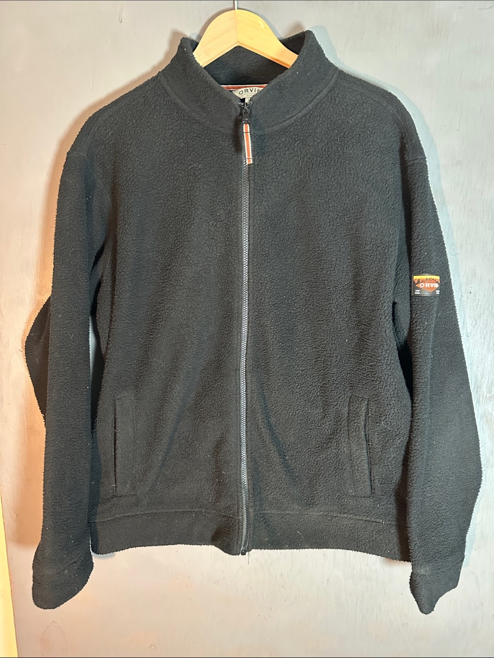 Orvis Black Lightweight Full-Zip Fleece Jacket
